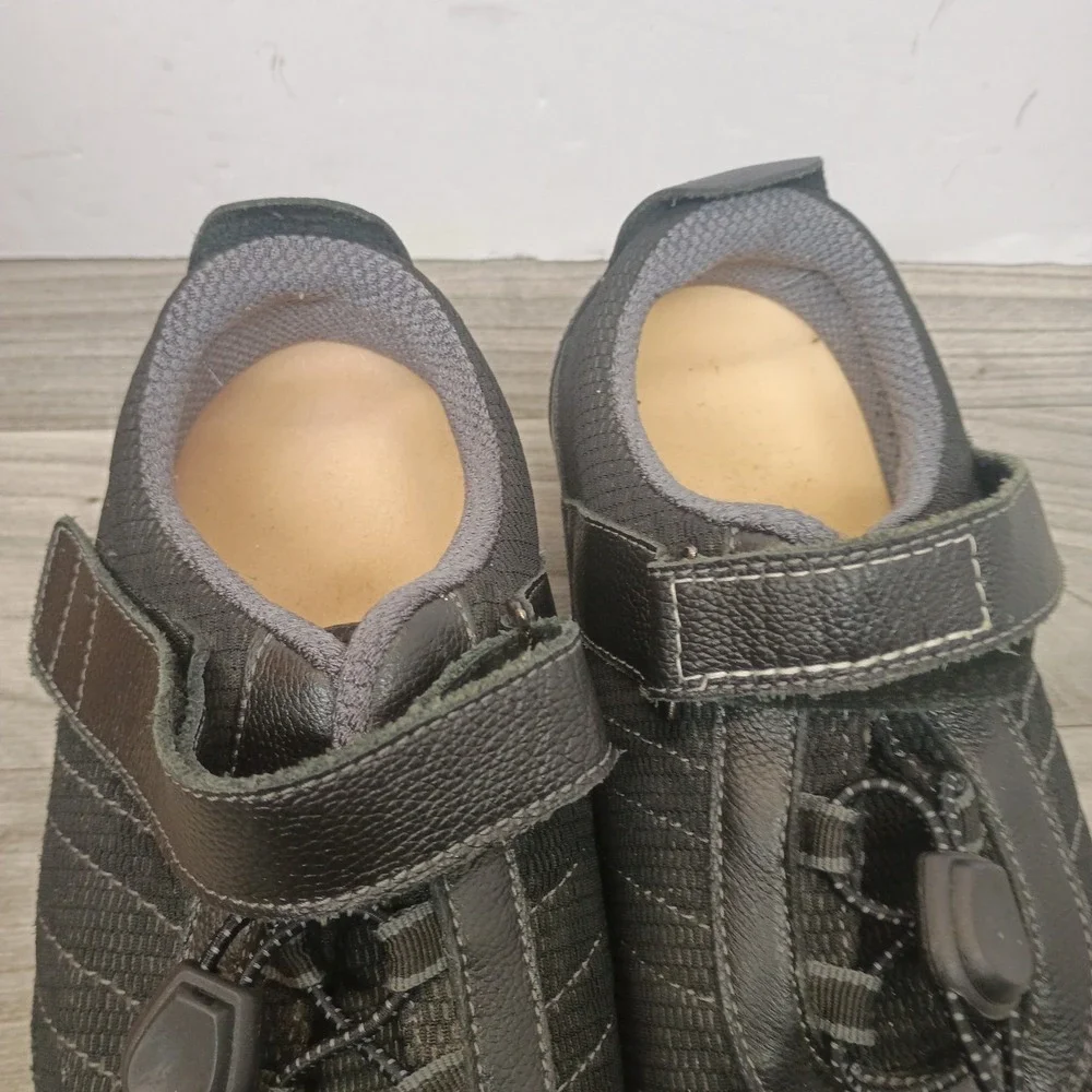 Orthofeet Breeze 835 Shoes Women's 8 EE 2E Wide Black Leather Walking Sneakers